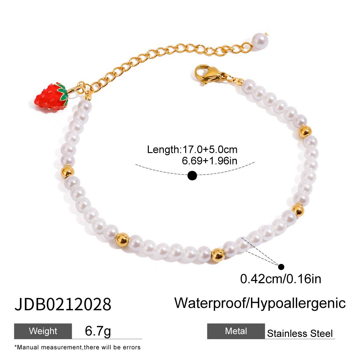 18K Gold Stainless Steel Bracelet Light Luxury High-grade Love Fruit Chain Jewelry