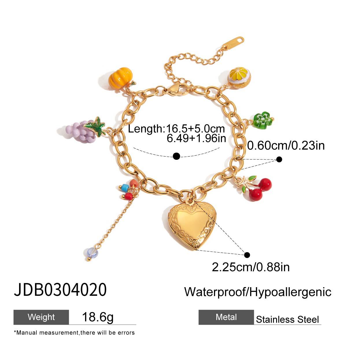 18K Gold Stainless Steel Bracelet Light Luxury High-grade Love Fruit Chain Jewelry