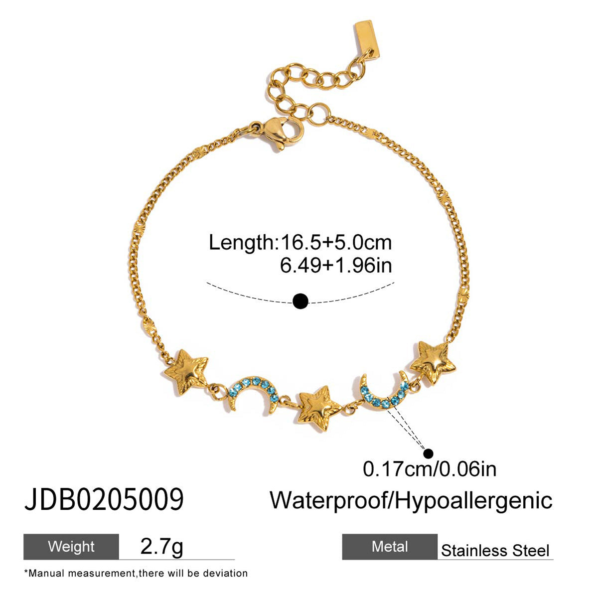 Light Luxury Bracelet Female Star Asterism Star Personality All-match Fashion