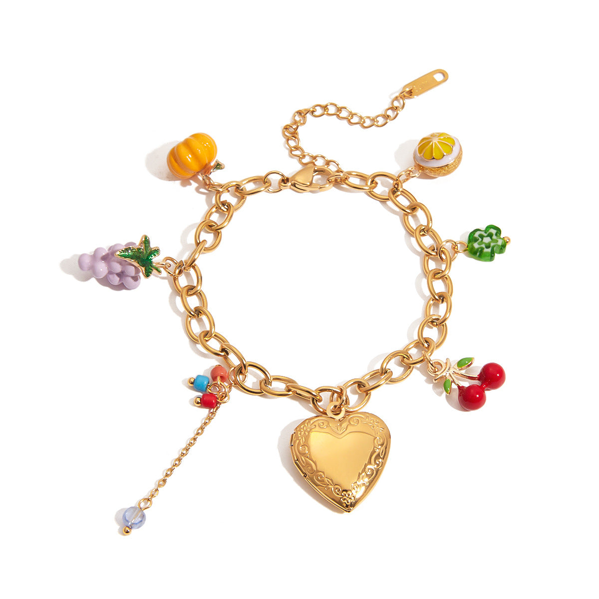 18K Gold Stainless Steel Bracelet Light Luxury High-grade Love Fruit Chain Jewelry
