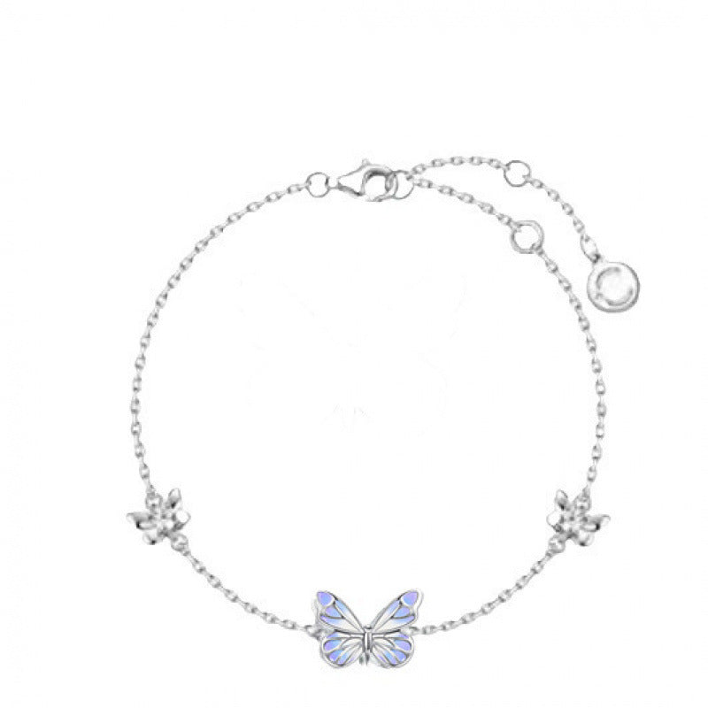 Mori Style Luminous Butterfly Necklace For Women