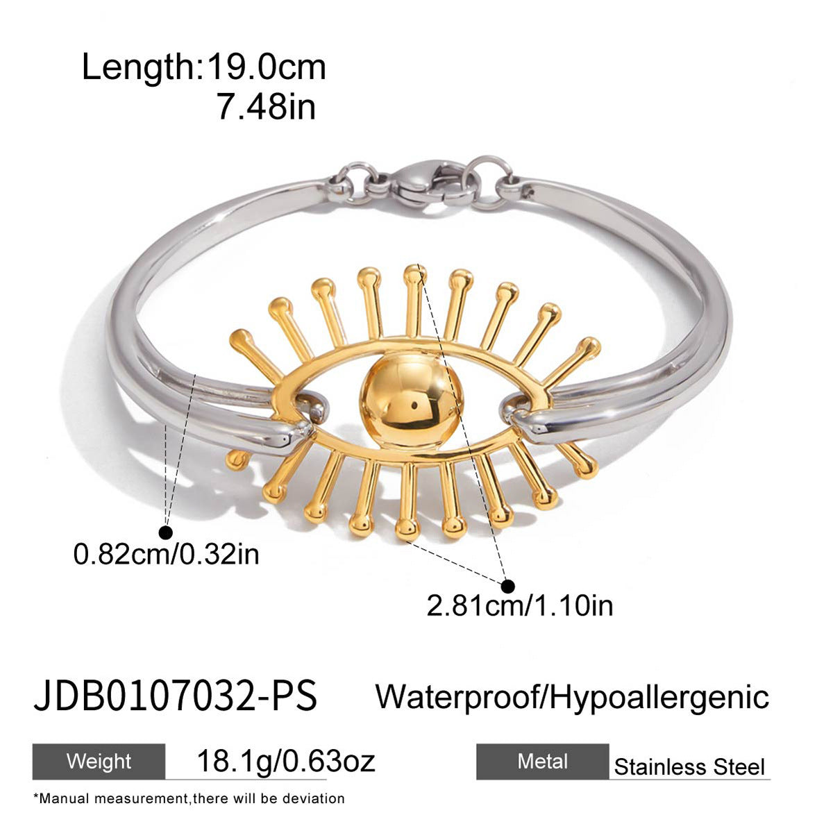 Color Matching Stainless Steel Ornament Women's High-grade Non-fading Bracelet