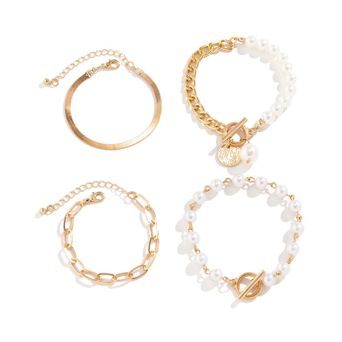 Sweet Cool Pearl Bracelet Set